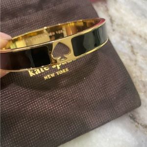 Kate Spade NY black and gold buckle bracelet